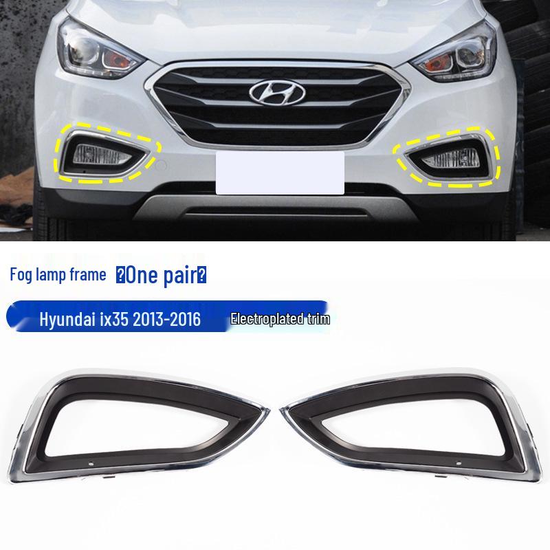 Fog Light Cover & Protector for 09-16 Hyundai IX35 Front Bumper Grille
