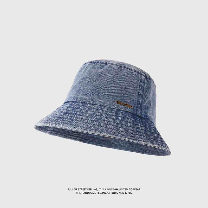 Summer Hat Women's Spring and Summer Washed Denim Versatile Bucket Hat Advanced Sunshade Sun Hat New