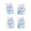 Cute Samoyed Dog Figurines Decorative Accessories Resin Cute Particle Figurines