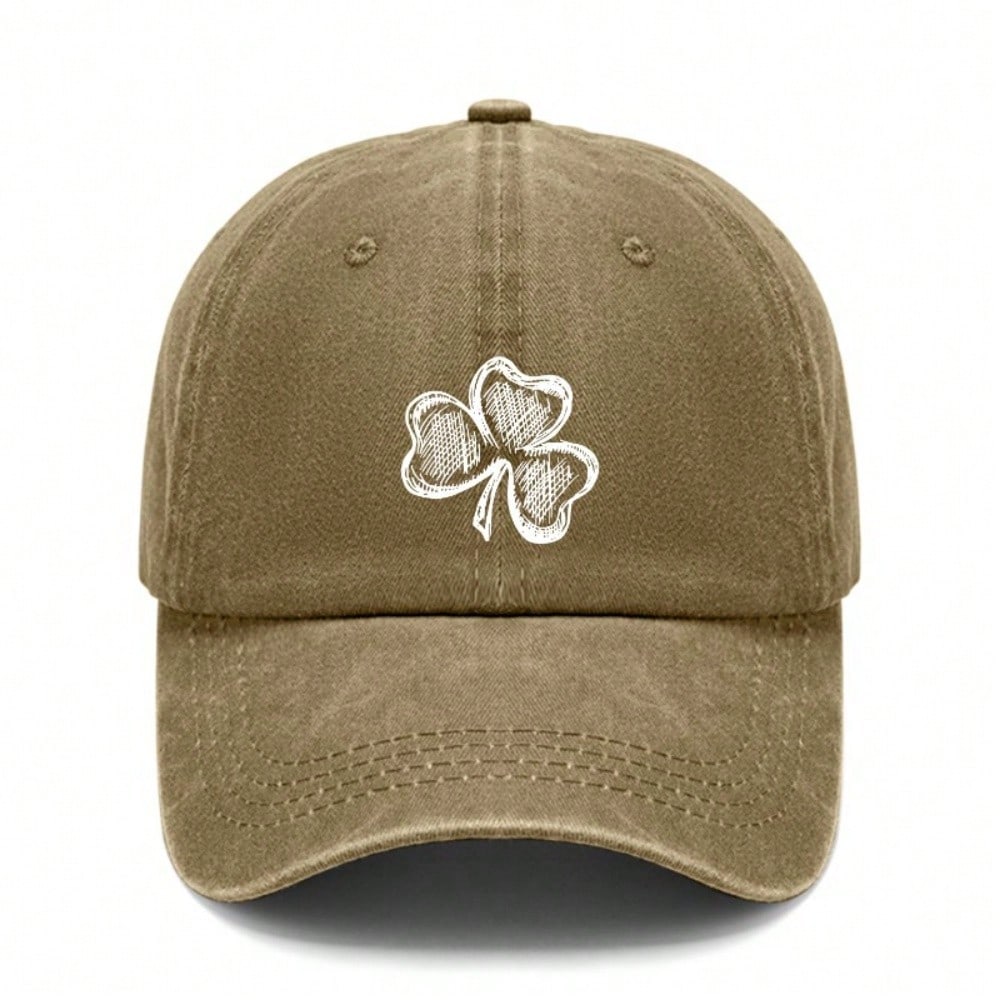 [Clover Baseball Cap] St Patricks Day Print Polyester Adjustable Breathable Casual Outdoor Sports Dad Hat For Men Women