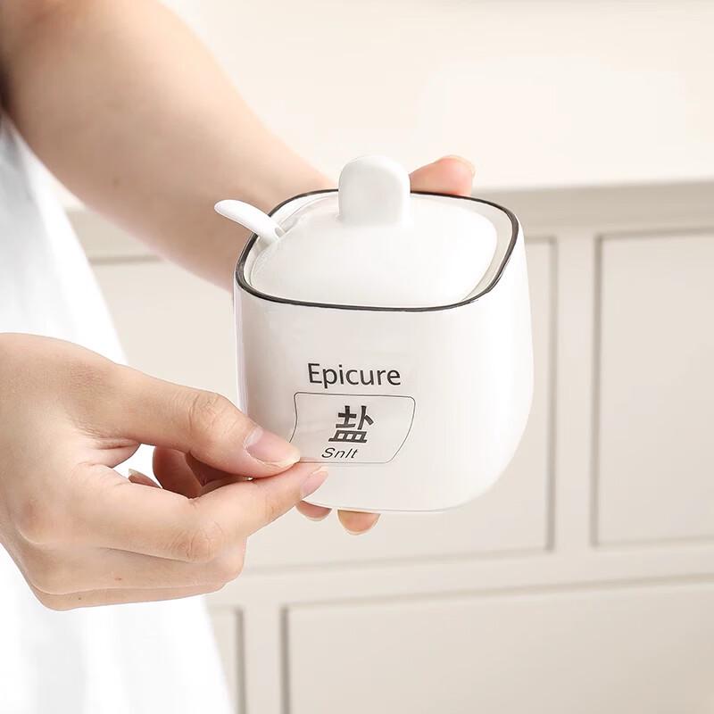 Nordic Minimalist Ceramic Condiment Jar Set