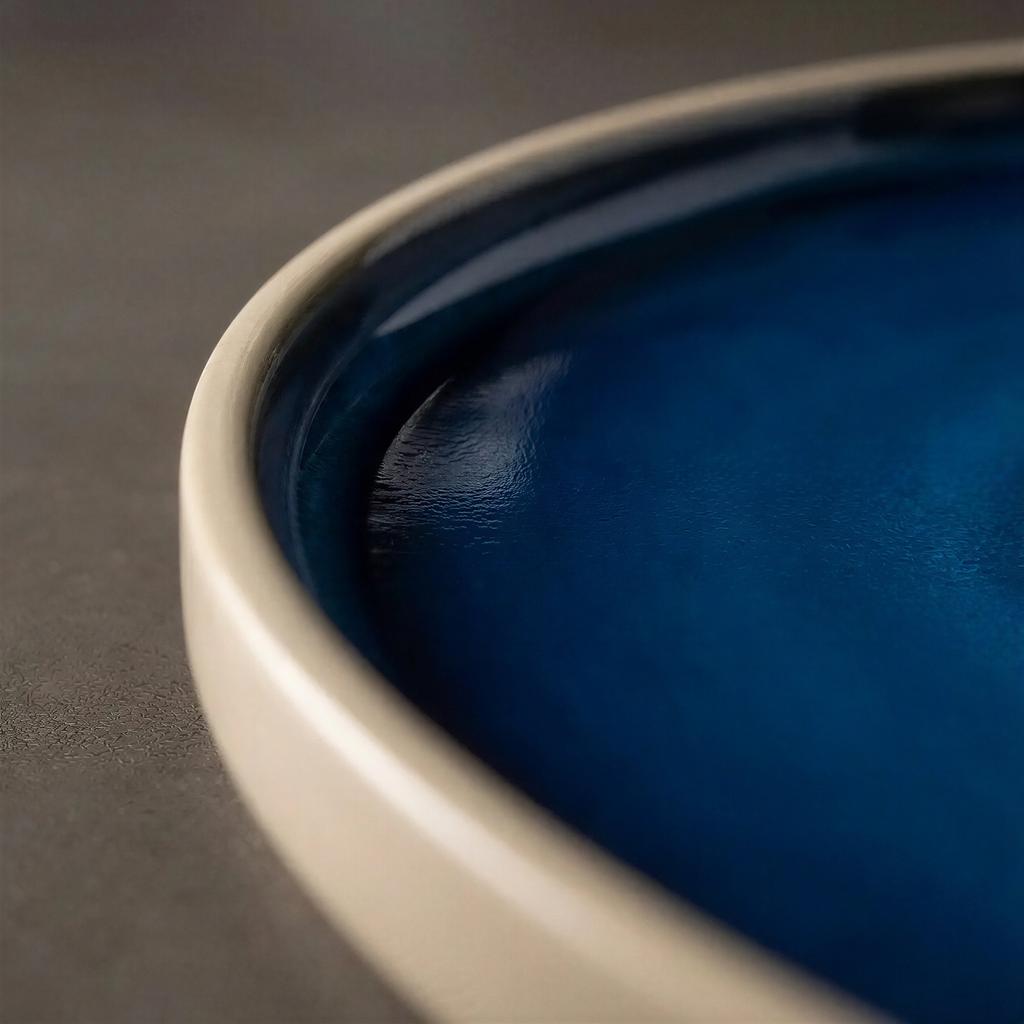 CERAMIC DINNER PLATE 1 pc. NAVY BLUE SET FOR SERVING DISHES 26.5 CM