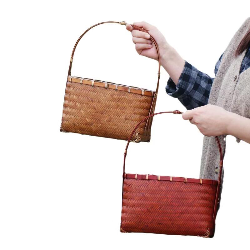 Handmade Retro Bamboo Woven Basket