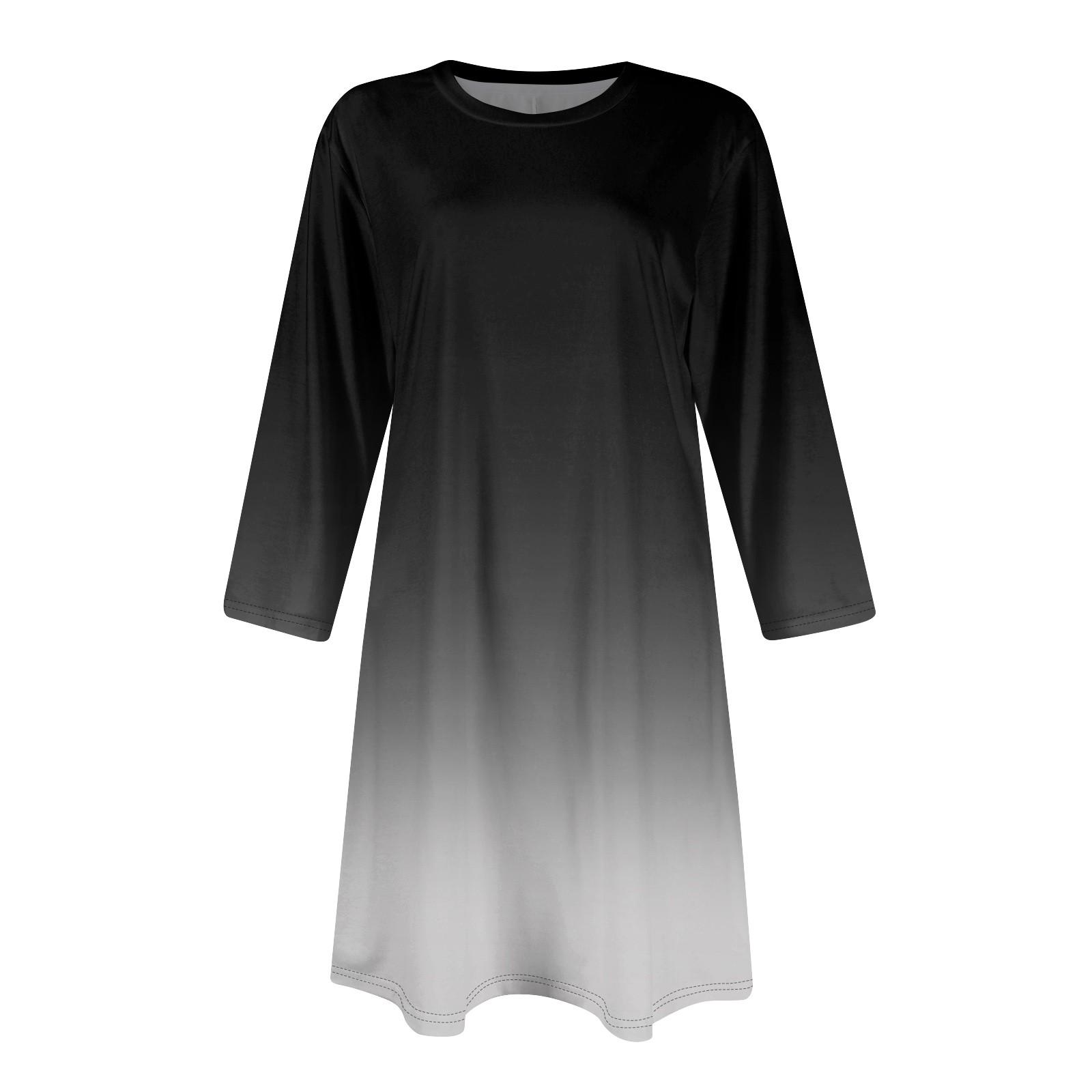 Женское модное повседневное платье с круглым вырезом и рукавом три четверти XXL красный — фото 4