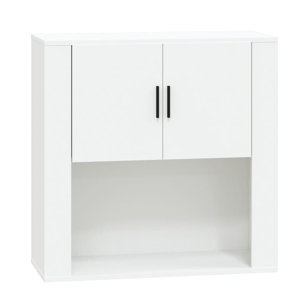 Vidaxl Szafka Ścienna, Biała, 80X33X80 Cm, Materiał Drewnopochodny
