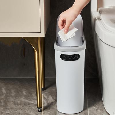 Thin Garbage Can Bathroom Trash Modern 10L Kitchen Wastebasket Nordic Dustbin for Living Garage