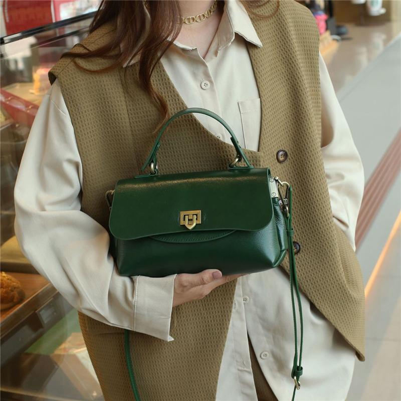 Burminsa Cowhide Genuine Leather Tote Handbags For Women 2026 Luxury Designer Pillow Satchel Work Ladies Shoulder Crossbody Bags