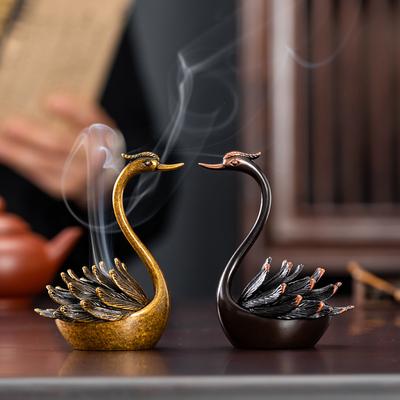 Swan Creative Incense Burner Tea Ceremony Tabletop Ornament Small Xiangyun Pear Tent Sandalwood Home Aromatherapy Burner
