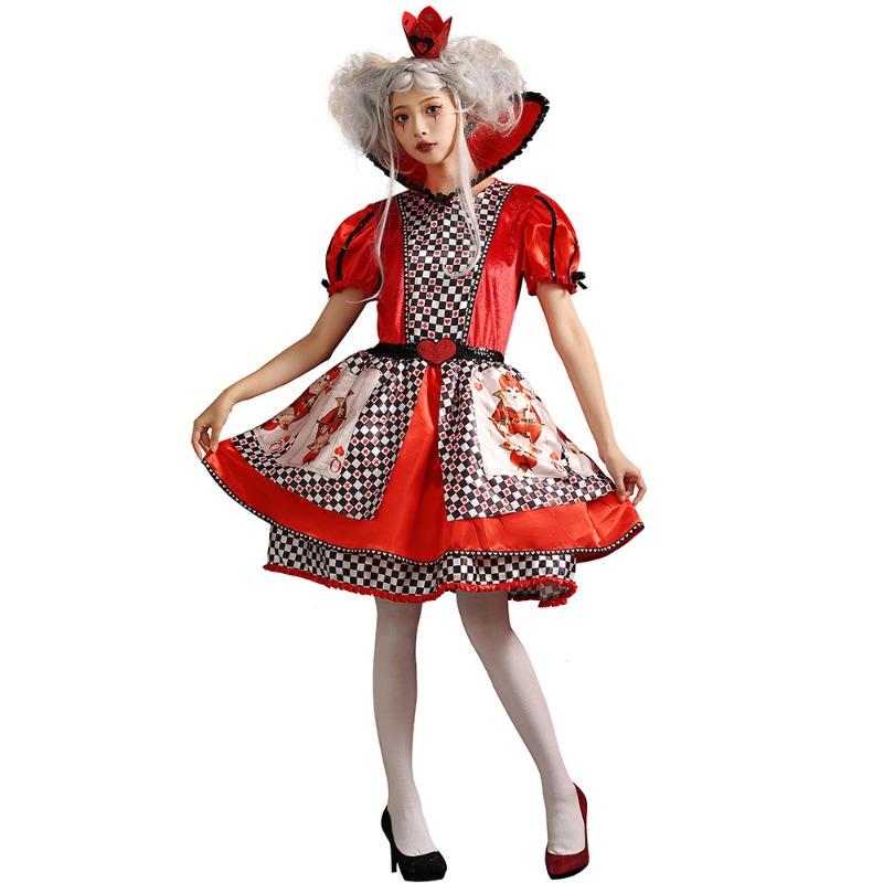 Halloween costume children's stage performance Queen of Hearts Alice in Wonderland Queen of Hearts tutu