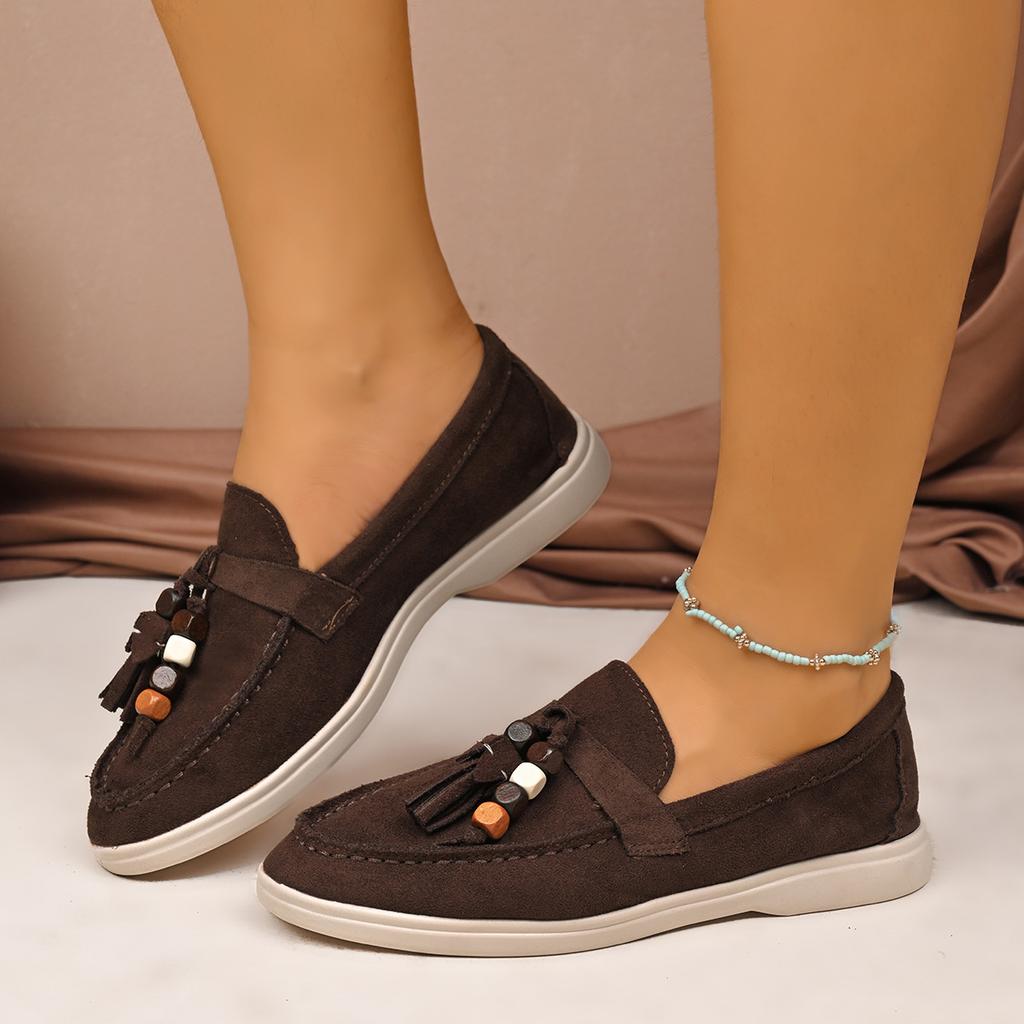 2025 Spring and Autumn New Lazy One-pedal Flat British Style Retro Loafer Single Shoes Women's Versatile Matte Women's Shoes