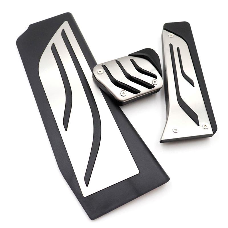 Anti-Slip Car Pedal Set for BMW 5 Series (2018-2020) - Accelerator, Brake & Rest Area Decor.