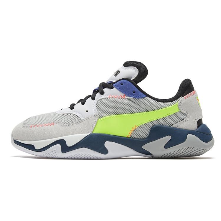 PUMA Storm Stitching Grey Neon Green Men s 372274-02 EU 35.5