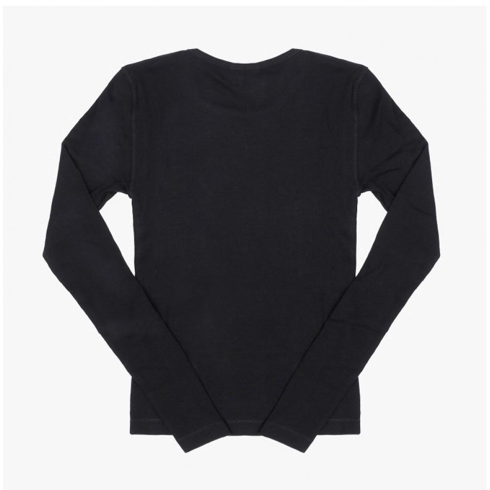 Ganni Women S Long Sleeve Soft Cotton Tee T4313 004