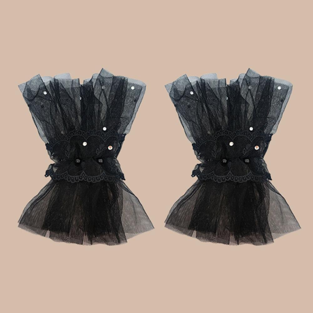 Detachable Lace Ruffled Wrist Comfortable Fake Sleeves Cuffs  Daily Accessory