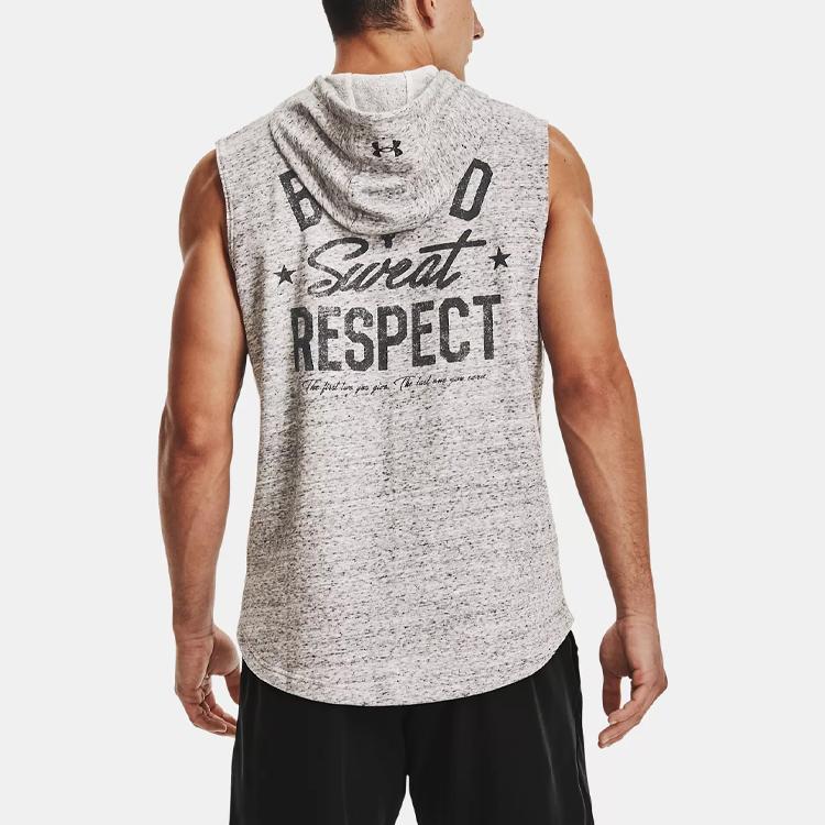 Under Armour Projekt Mikina s kapucí Volná Tréninková Bez rukávů Pánská tílka Šedá 1361746-112