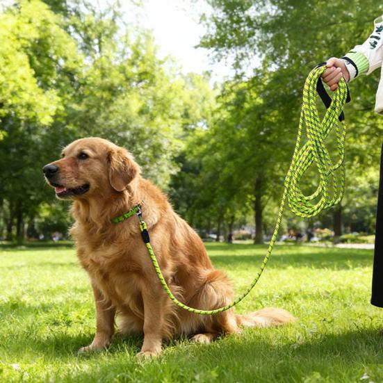 Pet Leash Heavy Duty Rope Leash for Medium And Large Dogs with Elastic Cushioning And Reflective Strips Extra Long Durable