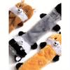 Hollypet 1pc Pet Plush Squeaky Toy, Raccoon & Squirrel Shaped Chew Toy, Durable Dog/Cat Teething And Biting Toy For Self-Play And Training