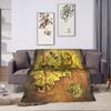 L-Lords Of The R-Rings Map Tolkien Books Literature Middle Earth Flannel Blankets Soft Warm Throw Blanket for Couch Sofa Bed
