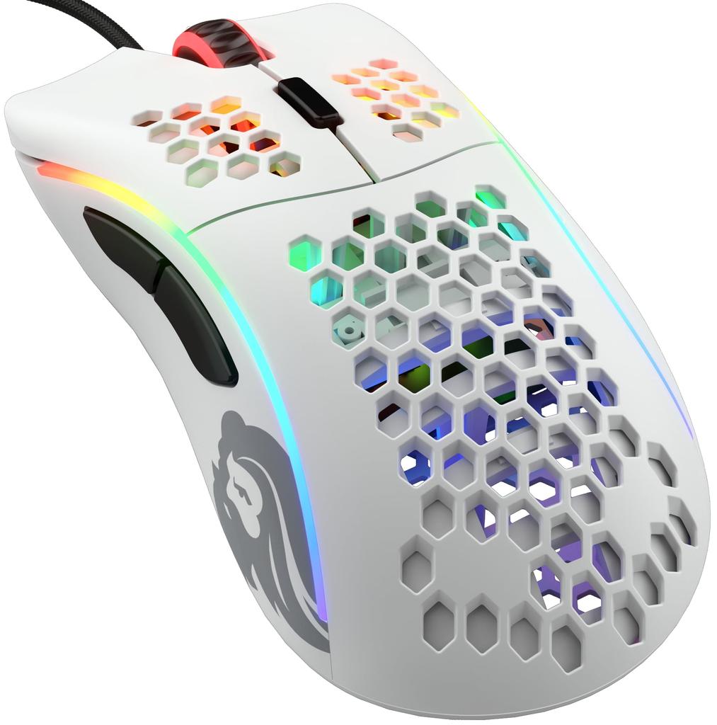 Glorious Model D Wired Gaming Mouse, Ergonomic, RGB Illuminated, 6 Programmable Buttons, 12 DPI, Compatible with PCs, Authentic Japanese Product (69g)