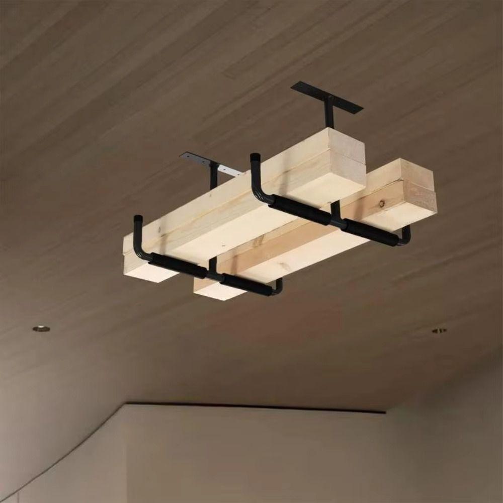 Wall Mounted Ceiling Rack Shelf Rust-resistant Overhead Garage Storage Hook  Ladder