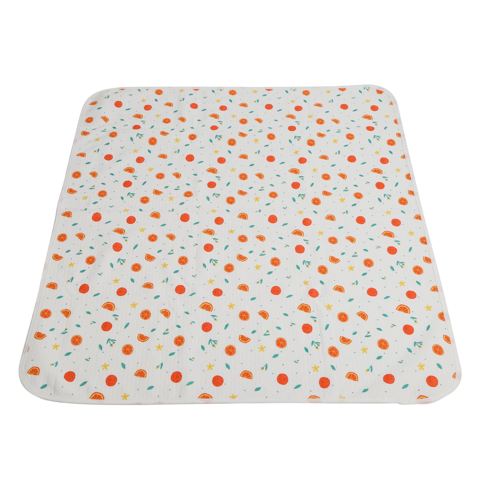 

Waterproof Changing Pad Liner Washable Breathable Cotton Diaper Changing Pad 80x100cmSweet Orange Type