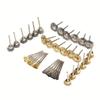 36 Piece Copper Wire Brush Set - Rust Removal Steel Wheel Rod, T-Polished Brush with Handle