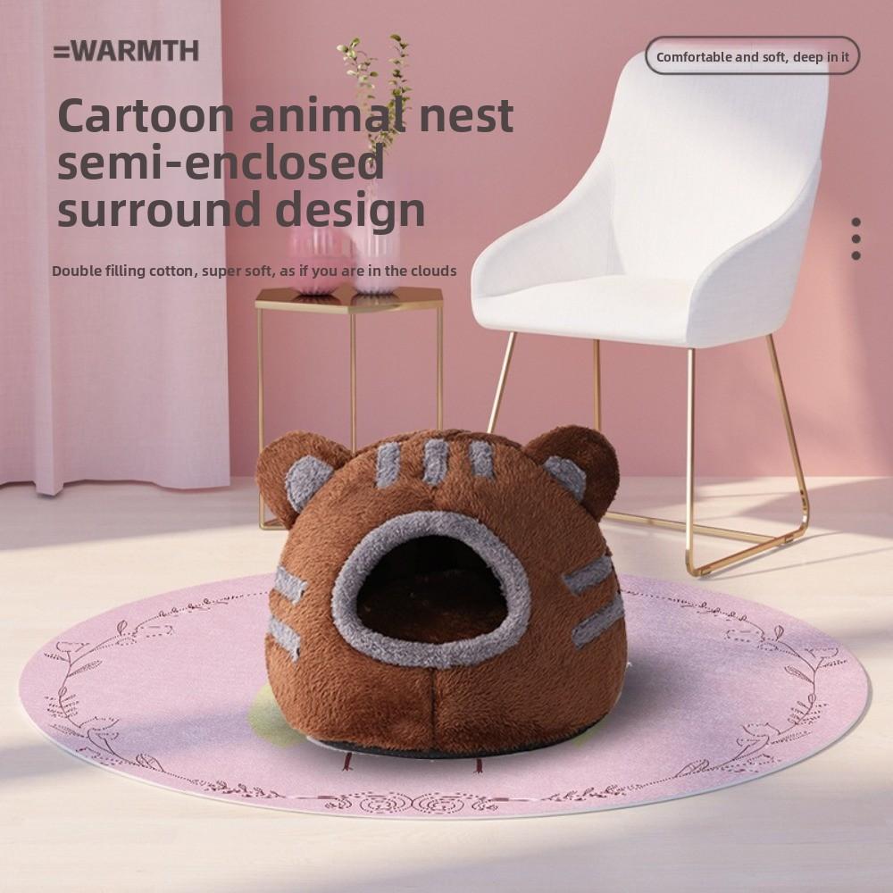Detachable Winter Cat Bed Cute Cat Ears Tent Cozy Cave New Puppy House  Pet Supplies