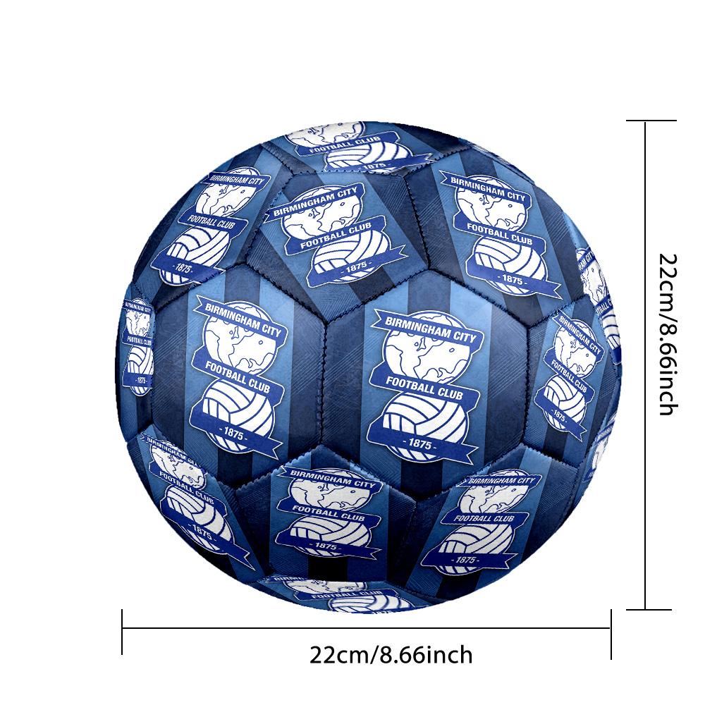 Birmingham City Taglia 5 Pallone da Calcio Alta Elasticità Pallone da Calcio Per Competizione All'aperto Allenamento Quotidiano Gioco