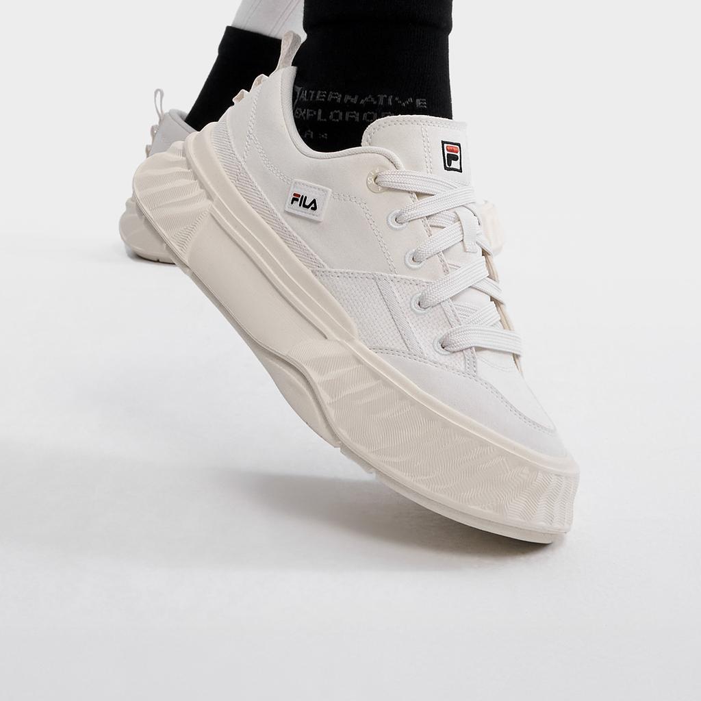 FILA Fosso Casual Shoes Simple Comfortable Low-Top Canvas Shoes Women sneaker White F12W322301FWA