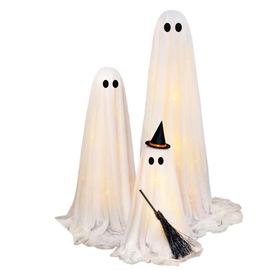 3Packs Halloween Decorations Outdoor,Halloween Party Decorations Indoor,Spooky Decor With Remote Control String Lights,Halloween  Lights For Porches