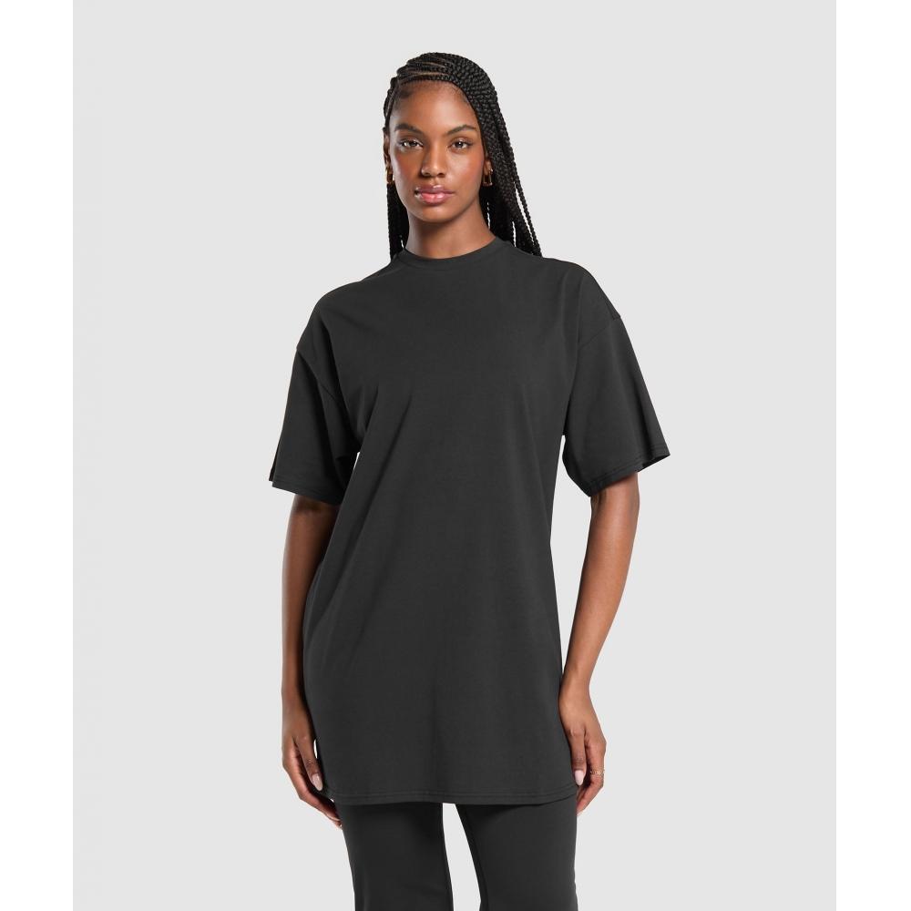 

Gymshark Oversized T shirT Dress Black B1b8h Bb2j XXS