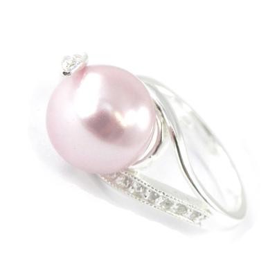 Δαχτυλίδι Ασήμι 'Pearl Beauty' λεβάντας