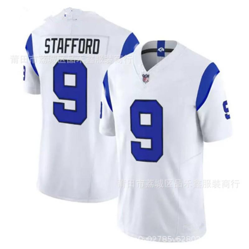 Men Women Cotton Football Jersey Rams Team Donald 99 Macua 12 9 23 Embroidered Sport Shirt Winter