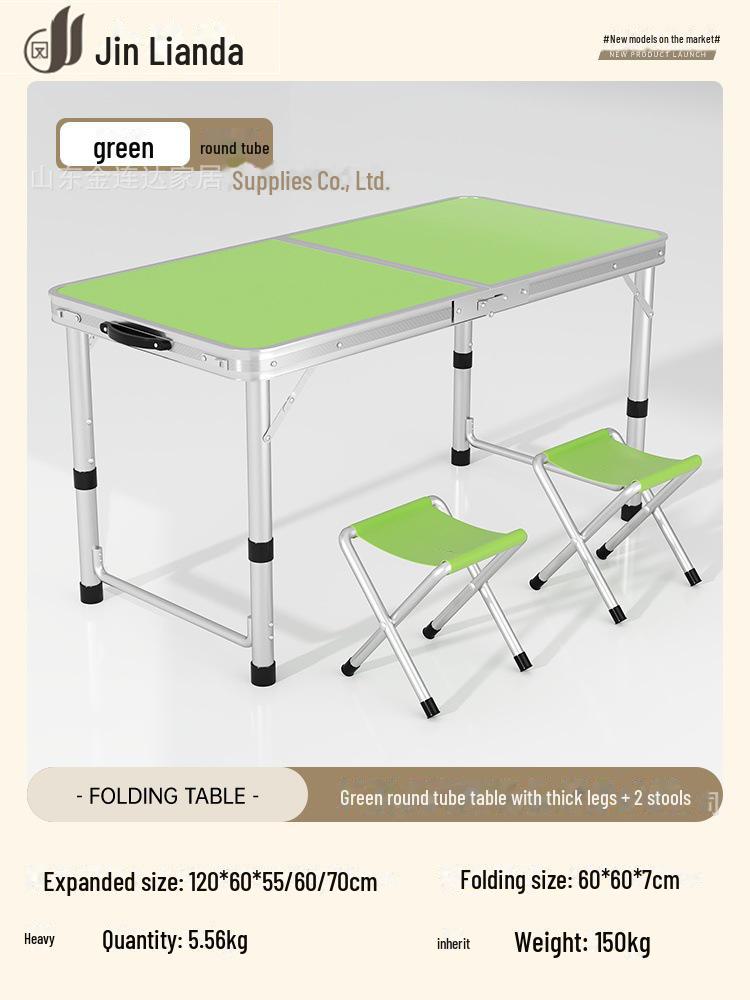 Přenosný multifunkční hliníkový skládací stůl pro stolování a venkovní použití