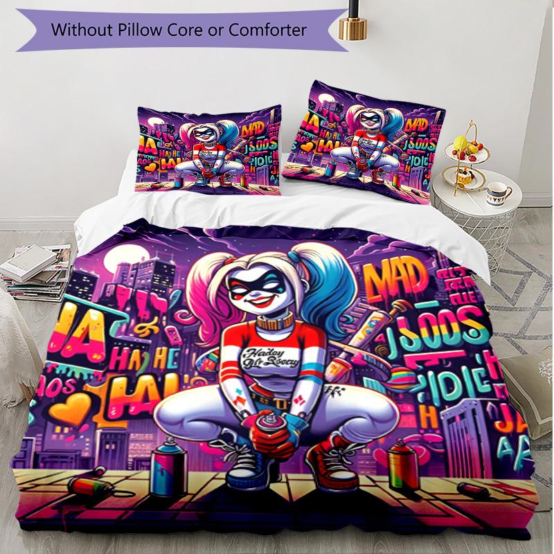 3pcs Duvet Cover Set (1*Duvet Cover + 2*Pillowcase, Without Core), Superhero Print Soft All‑Season Bedding Set, Home Bedroom Decor Gift