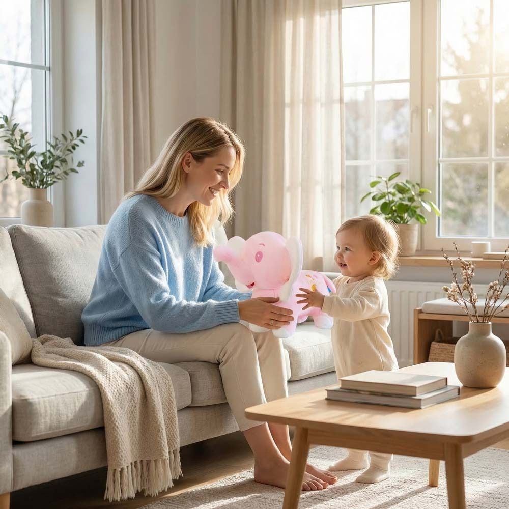 Throw Pillow Stuffed Elephant Toy Back Cushion Elephant Doll Elephant Plush Doll Baby Infants