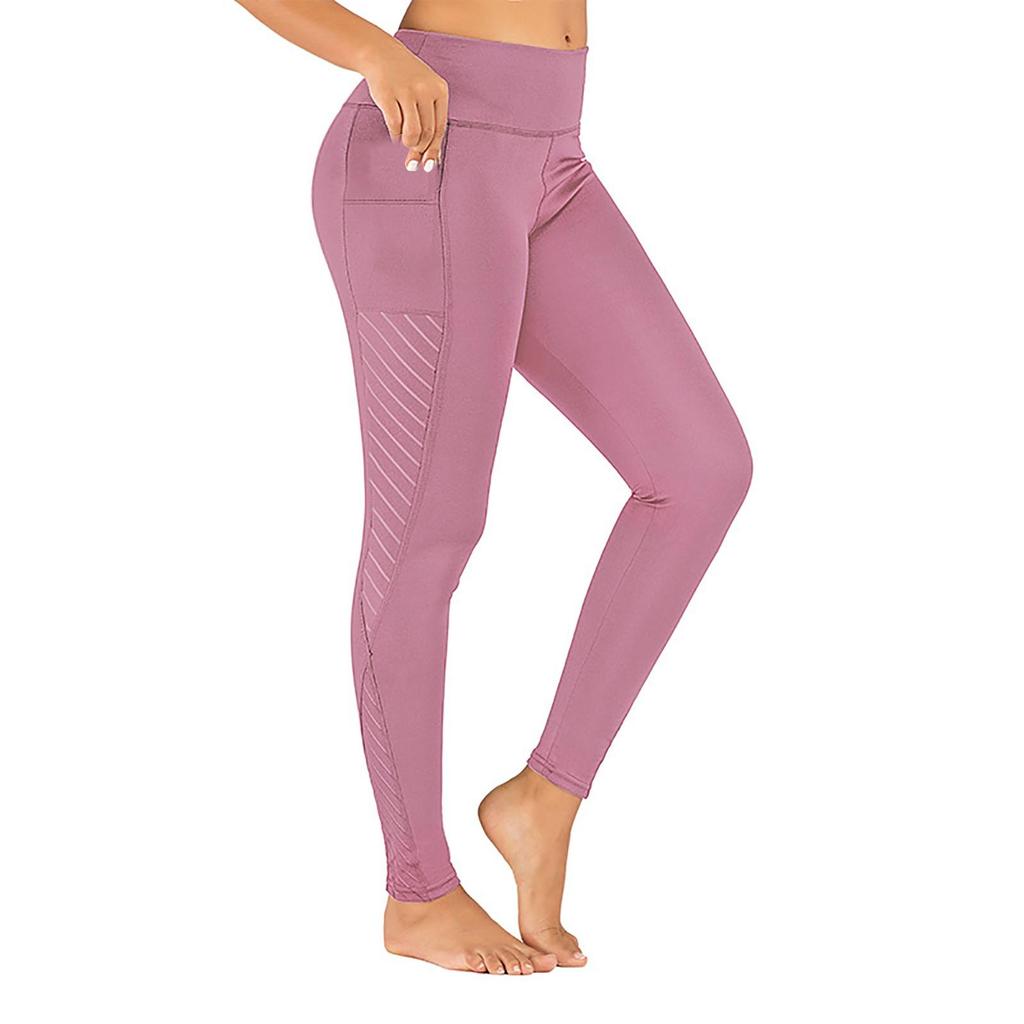 Fashion Women's Hip Lift Grenadine Leggings Fitness Sports Running Yoga Pants
