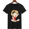 ONE PIECE Short Sleeve T-Shirt Men's Luffy Essolon Half Sleeve Clothes Men's and Women's Summer Bottom Shirt