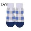Non-slip Cotton Paw Grips 4Pcs Plaid Dog Socks, Anti-Slip Pet Covers with Adjustable Socks to Prevent Scratching Straps, Breathable Ribbed Protectors