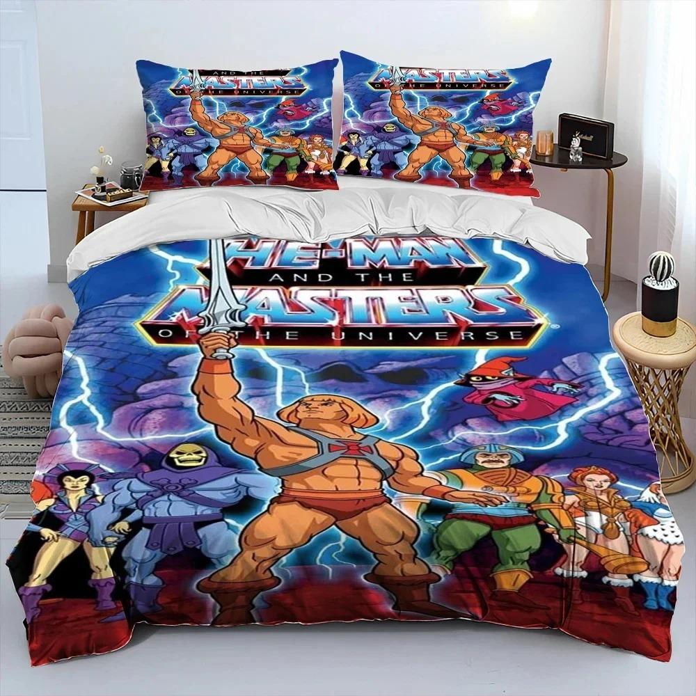 3D Print He Man and the Masters of the Universe Bedding Set Duvet Cover Bed Set Quilt Cover Pillowcase Comforter King Queen Size