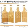 Set di 4 Pezzi Tavola per Gnocchi in Legno, Paletta per Gnocchi, Tavola per Pasta Garganelli con Rulli, Idee Regalo per la Cucina
