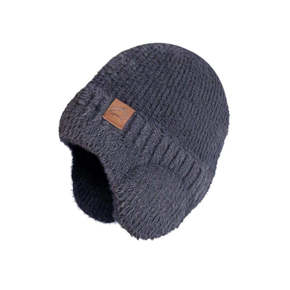 Cold Proof Earflap Woolen Hat Headgear Knitted Earflap Hat Ear Protection Beanie Cap  Male/Female