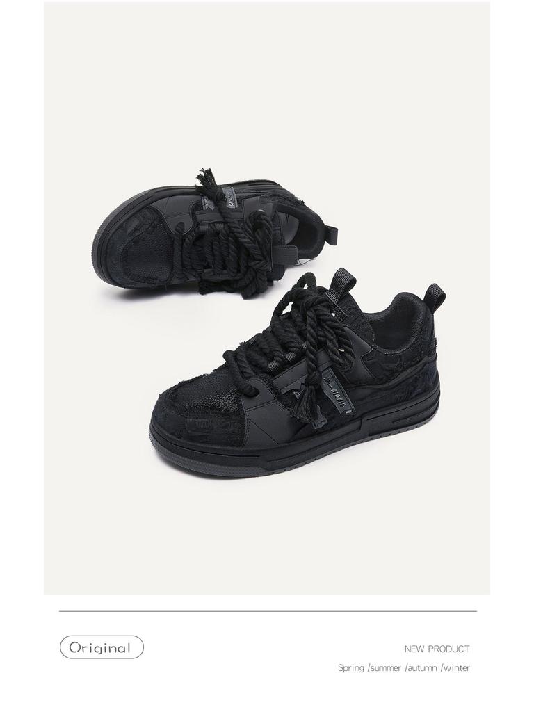 Black Knight Trendy Casual Sneakers - Unisex Style