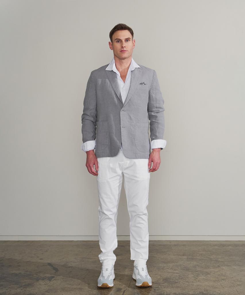 Panicale Grey Washed Linen Jacket