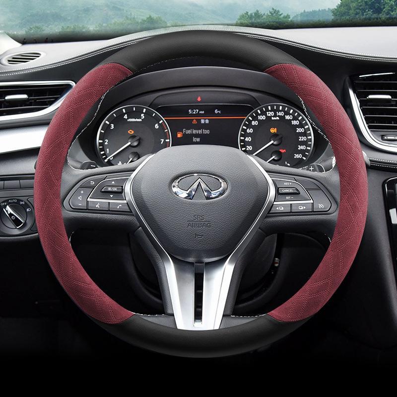 Wildleder-Lenkradabdeckung für Infiniti Q50L, QX50, QX60, QX55, Q70L - Für den Wintergebrauch