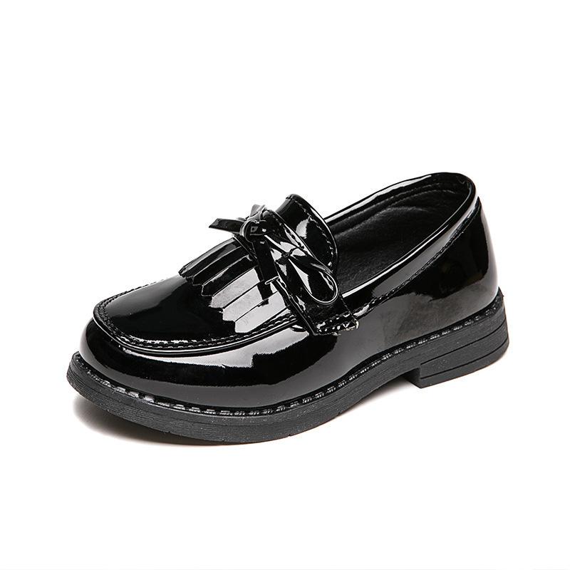 Girls Fashion Tassel Princess British Style Kids Casual Leather Loafers 21