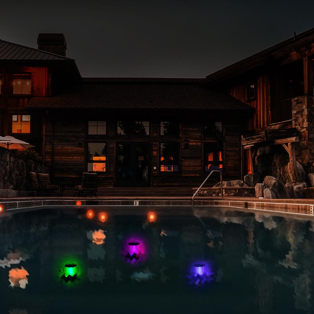 Waterproof Solar Power Lamp LED 7 Colors Floating Swimming Pool Pond Decoration Light