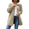 Women's Casual Collar Wool Coat with for Winter