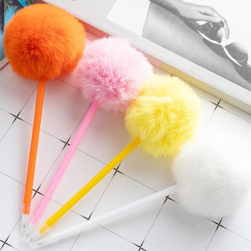 5 Pièces Stylo Bille Pompon Pelucheux Remplisseurs de Bas de Noël Fourniture de Fête de Noël pour Adultes Écriture Journalisation