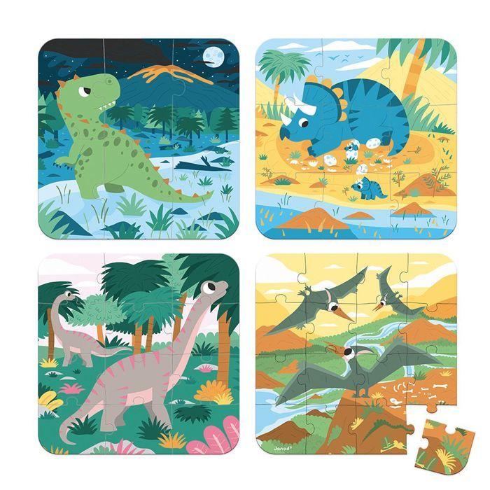 4 Puzzle Dinosaures Evolutifs